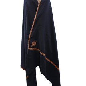 Shawl with floral embroidery work