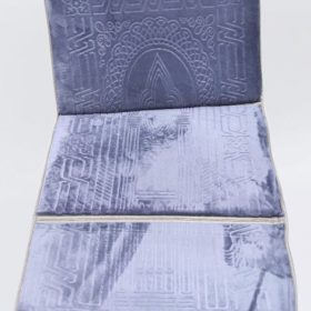 Foldable Prayer/Meditation Mat with Back Rest Sajjada Janamaz (Grey)