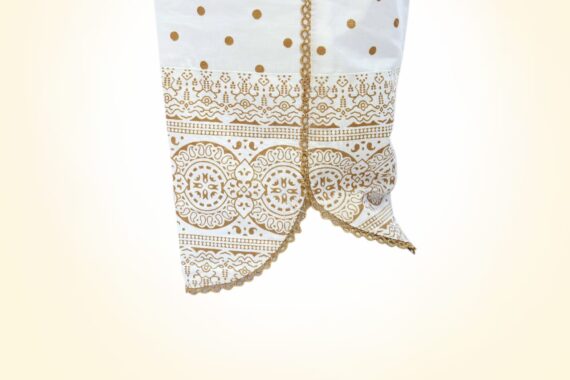 Ladies Cotton Trousers in white - Image 2