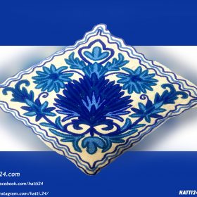 2 Ply Multicolor Kashmiri Embroidery Aari Work Cushion Covers