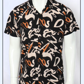 02 Quality Turkey Vintage Shirt Sleeveless Nature Print Black