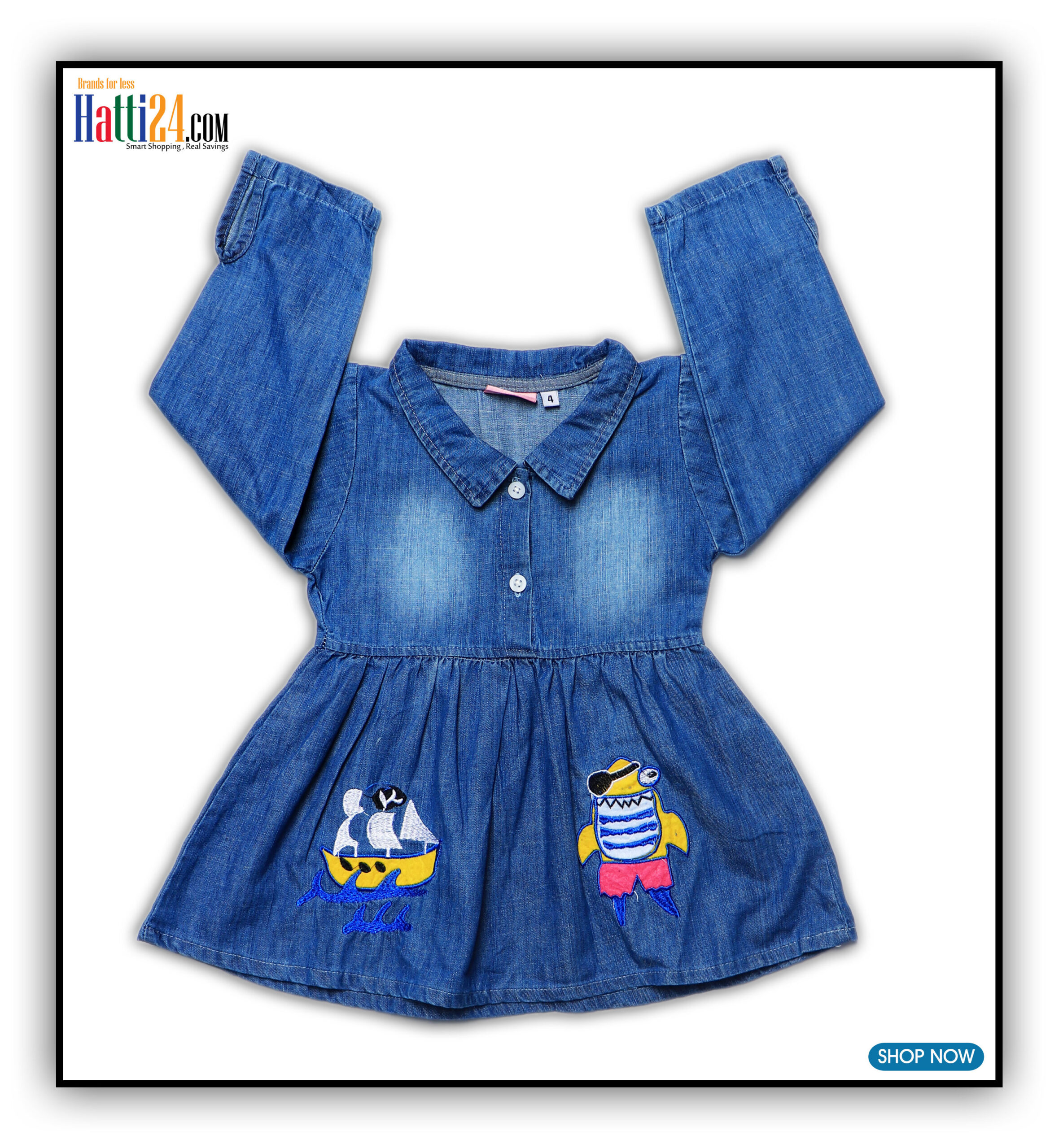2-12 Years girl Denim Frock Jeans Blue (FO-GDF-004) - Factoryoutlet-mncb.edu.vn