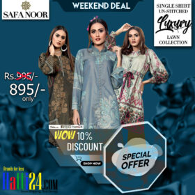 No other plans this weekend shop Safa noor lawn shirt piece