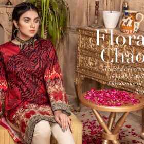 Safa Noor Crepe Digital Print Unstitched Shirt Piece Collection