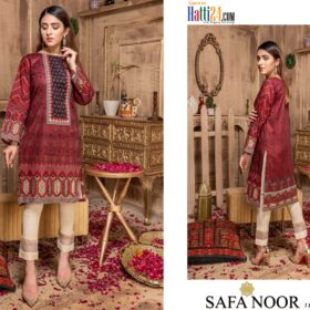 Safa Noor Crepe Digital Print Unstitched Shirt Piece Collection