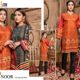 Safa Noor Crepe Digital Print Unstitched Shirt Piece Collection