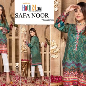 Safa Noor Crepe Digital Print Unstitched Shirt Piece Collection