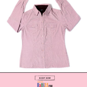 BEXLEYS PINK BASE WITH BLACK DOTS COTRAY SHIRT FOR GIRLS