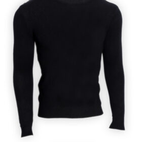 MENS ROUND NECK SWEATERS IN BLACK