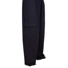 Men's Plus Size 4 Packets Fleece Trouser In Black
