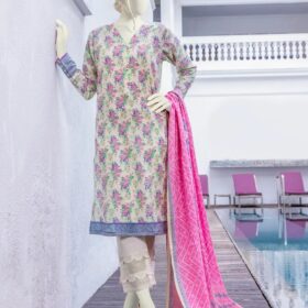 2. J. Unstitched lawn 2 Piece Collection - Shirt and Dupatta