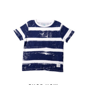 Boys Blue White Lining T- Shirt