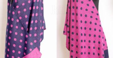 Warm Staller Ink blue Base With Purple Dots & Border