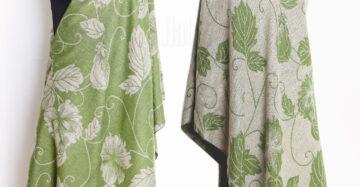 Warm Staller Greenish Base With flowers & Leaf Design