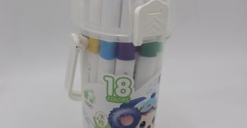 18 Colors Art Markers Set, Dual Tips Permanent Artist Coloring Drawing Markers Pen