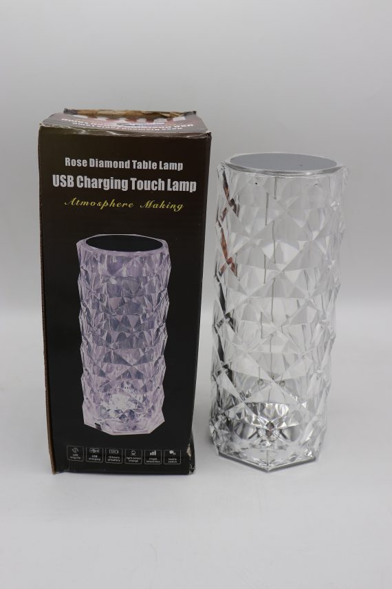 Touch Control Rechargeable Rose Diamond Table Lamp - Image 3