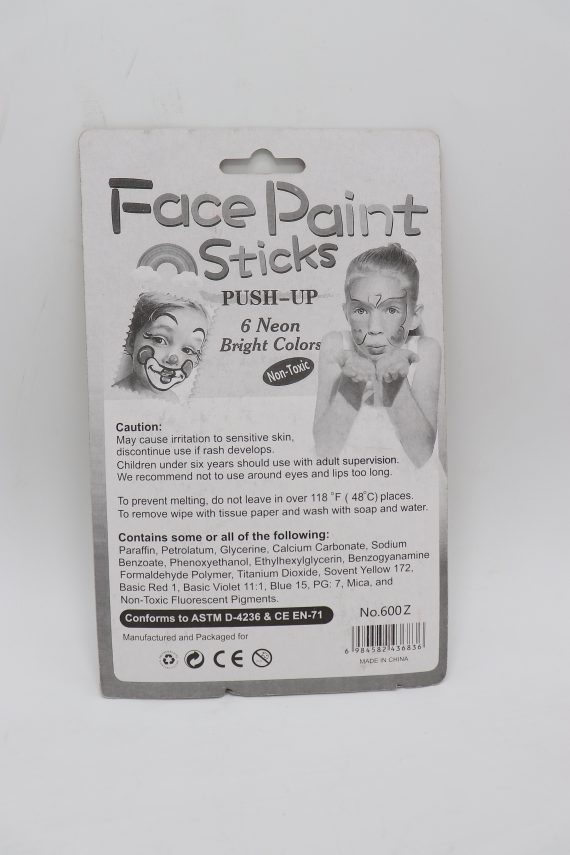 Face Paint Sticks Neon Bright Colors