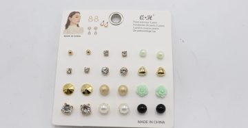 Earrings Set Of 20 Pairs For Girls Fashion Ear Rings Tops Studs