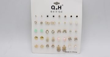 Earrings Set Of 20 Pairs For Girls Fashion Ear Rings Tops Studs