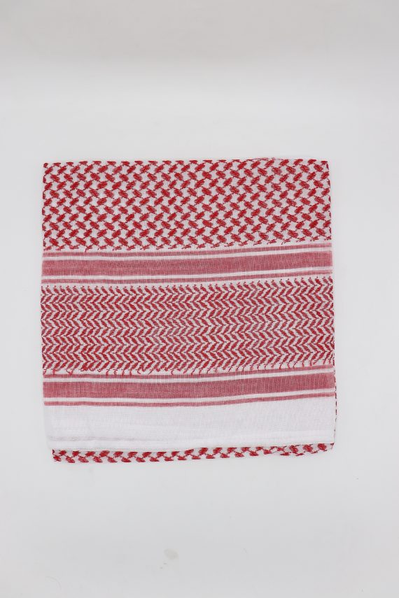 Stylish Scarf for Men - Namaz Rumal for Men (White & Red) - Image 3