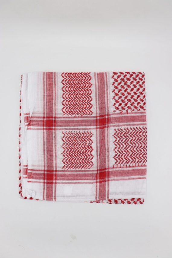 Stylish Scarf for Men - Namaz Rumal for Men (White & Red)