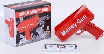 Rain Money Machine Paper Spray Machine Toy with 100 Pcs Play Money Currency|Supreme Money Gun Cash - Money Gun Shooter with 100 PCS Prop Money, Make It Rain Money Spray Gun for Movies Party