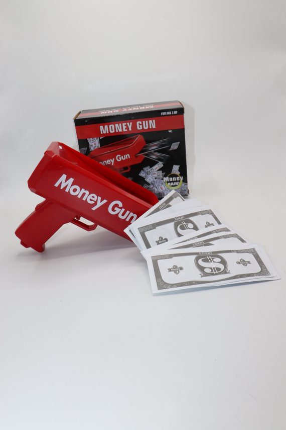 Rain Money Machine Paper Spray Machine Toy with 100 Pcs Play Money Currency|Supreme Money Gun Cash - Money Gun Shooter with 100 PCS Prop Money, Make It Rain Money Spray Gun for Movies Party - Image 2