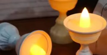 Pillar Candlestick Centerpieces LED Electronic Tea Candle Holder Light