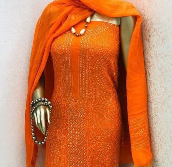 Fabric lawn soft shaffon 2-piece suits