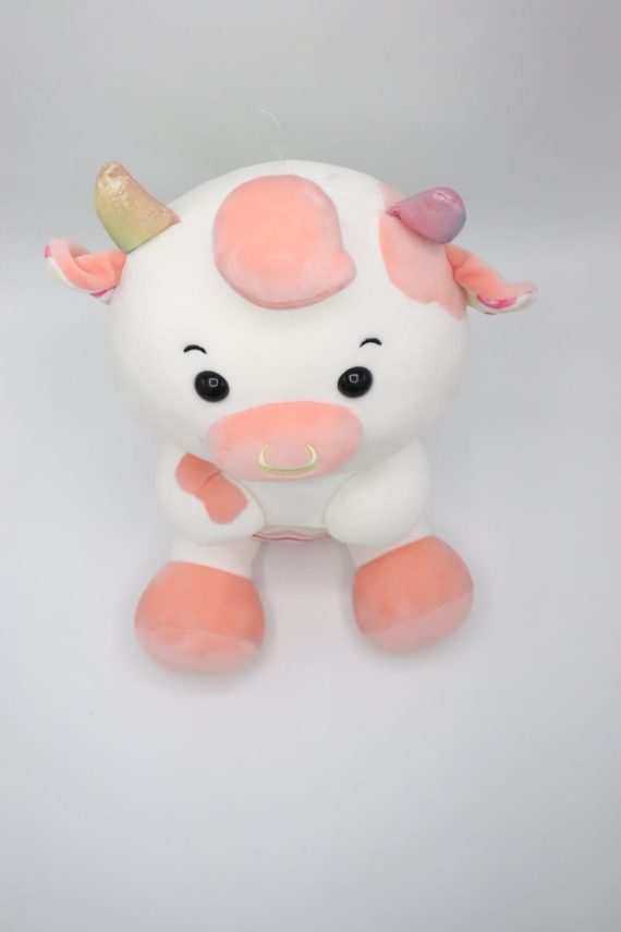 Pink Cow Stuffed Animals Soft Cuddly Cow Plush Stuffed Animal Toy Great Birthday 9" (Pink White) - Image 2