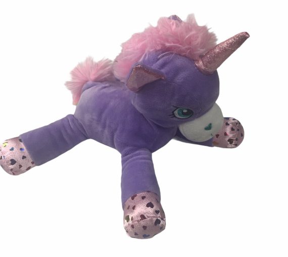 Unicorn  Plush Stuffed Animal Purple Pink Horse - Image 3